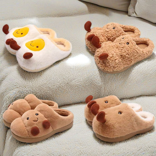 Cartoon Potato Plush Indoor Slippers