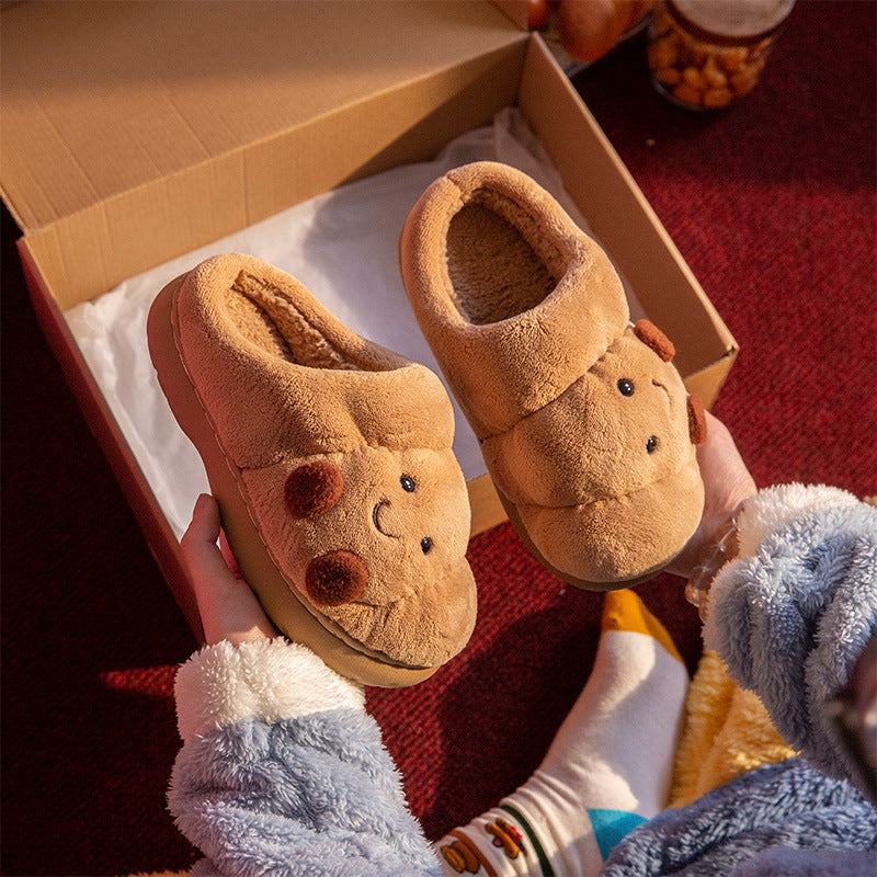 Cartoon Potato Plush Indoor Slippers
