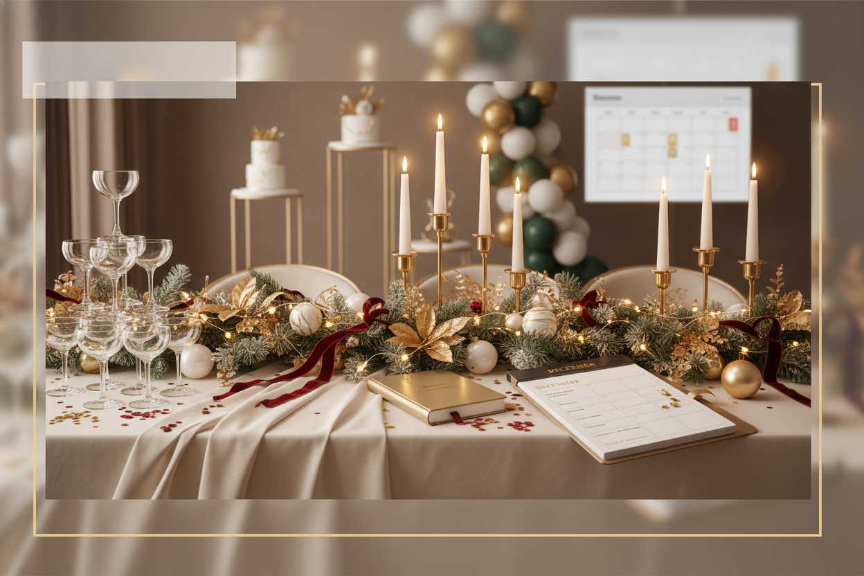 Bannière d'accueil Easy Event Plans - Thème Noël et Célébrations